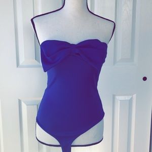 Strapless Bow Front Bodysuit